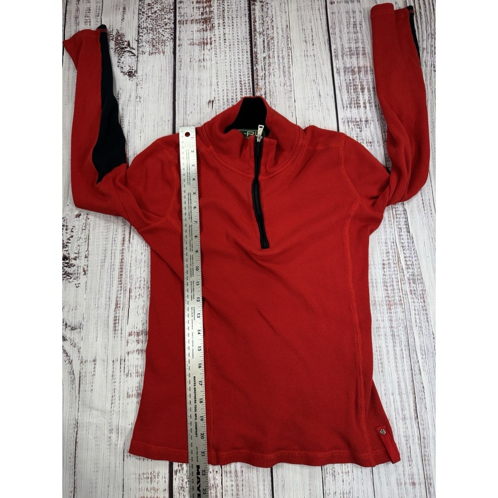 Ralph Lauren Women L-RL Active Red Block Sweater Zipper Women's Size M - Picture 10 of 16